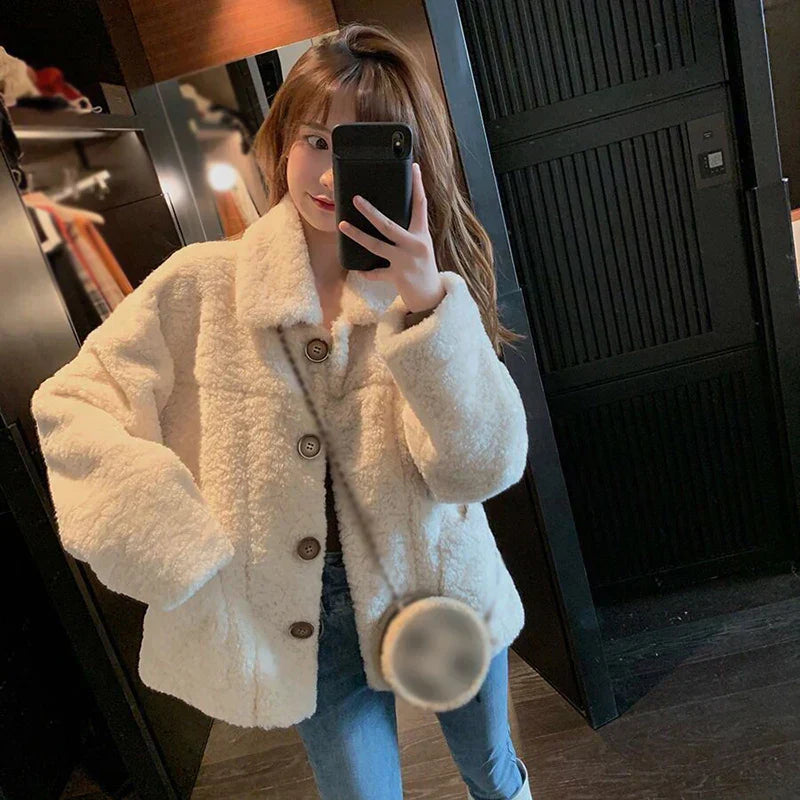 Andrea – Warm Winter Jacket with Faux Fur Hood for Women