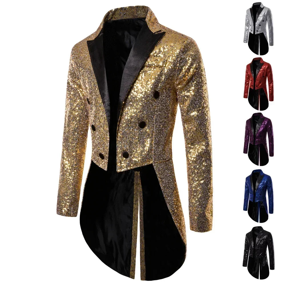 Dennis – Men's Glitter Tuxedo with Sequins for Special Occasions