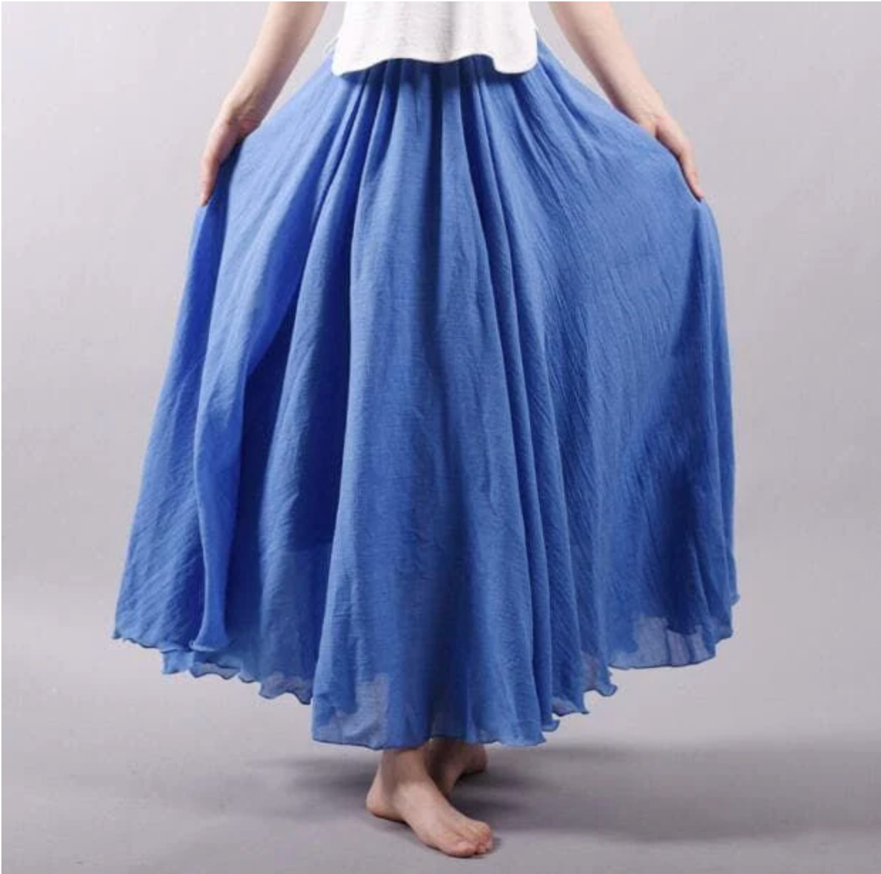 Sue β Long Chiffon Skirt