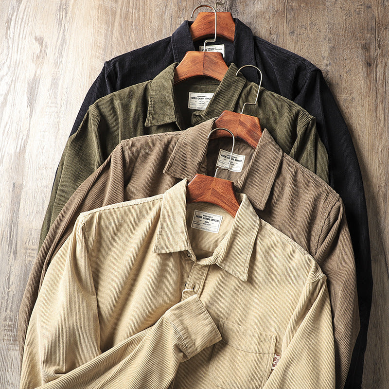 Lewis – Retro Corduroy Casual Shirt