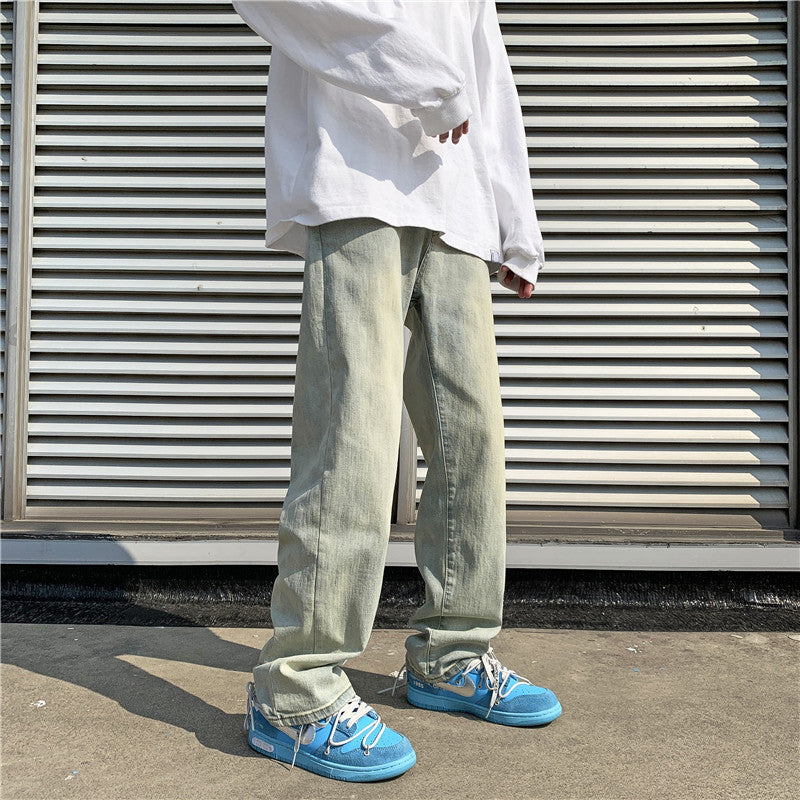 Isaac – Vintage Washed Loose Straight Jeans