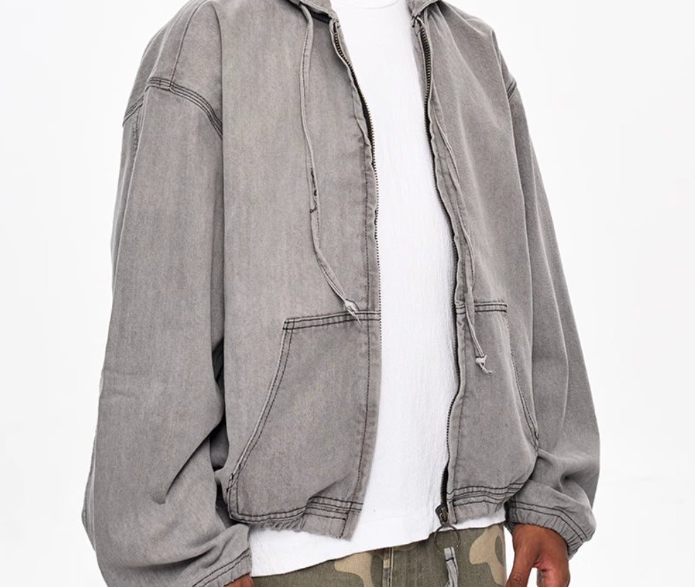 Gerald – Casual Loose Denim Zipper Jacket