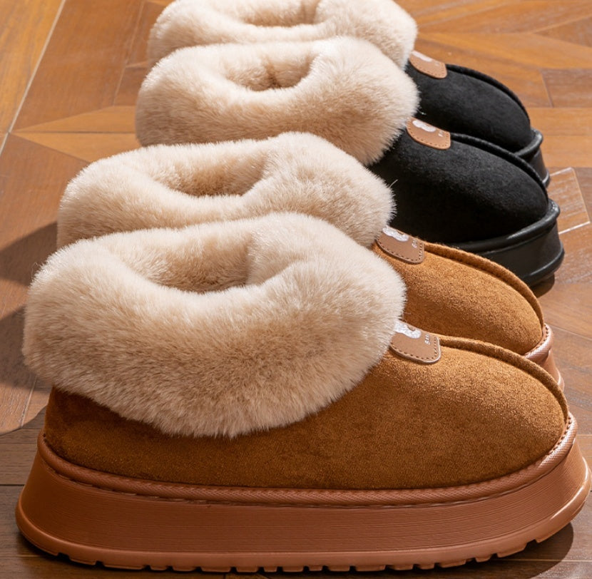 Jade – Women's Fleece-lined Thermal Cotton Slippers