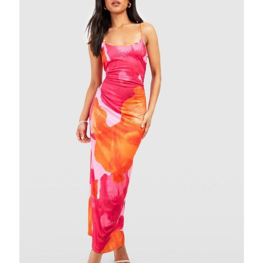 Angela – Women's Digital Print Suspender Dress