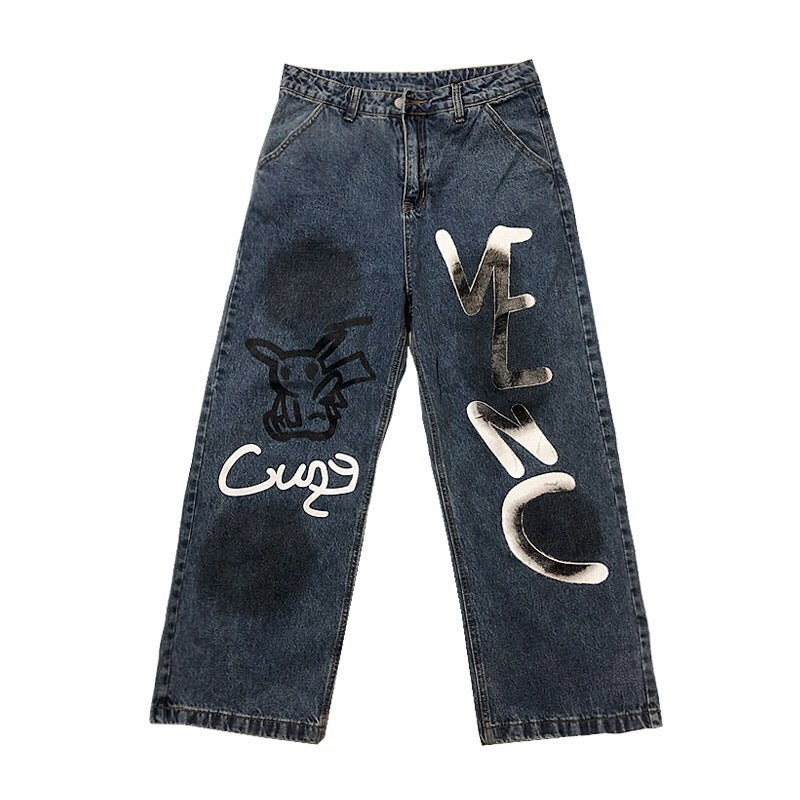 Martin – Hand-Painted Graffiti Anime Jeans