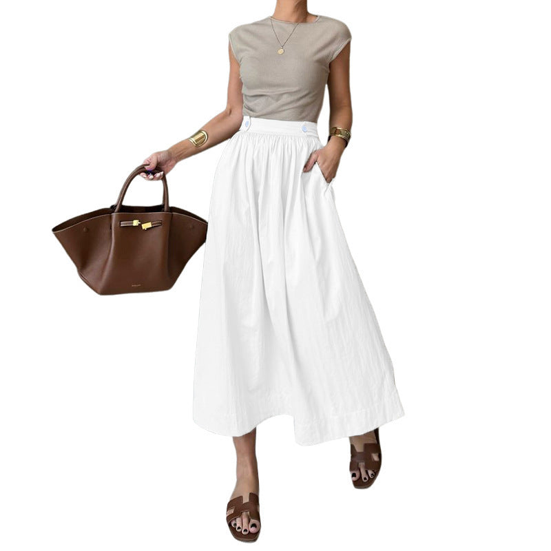 Jenny – All-Match Cotton and Linen Skirt