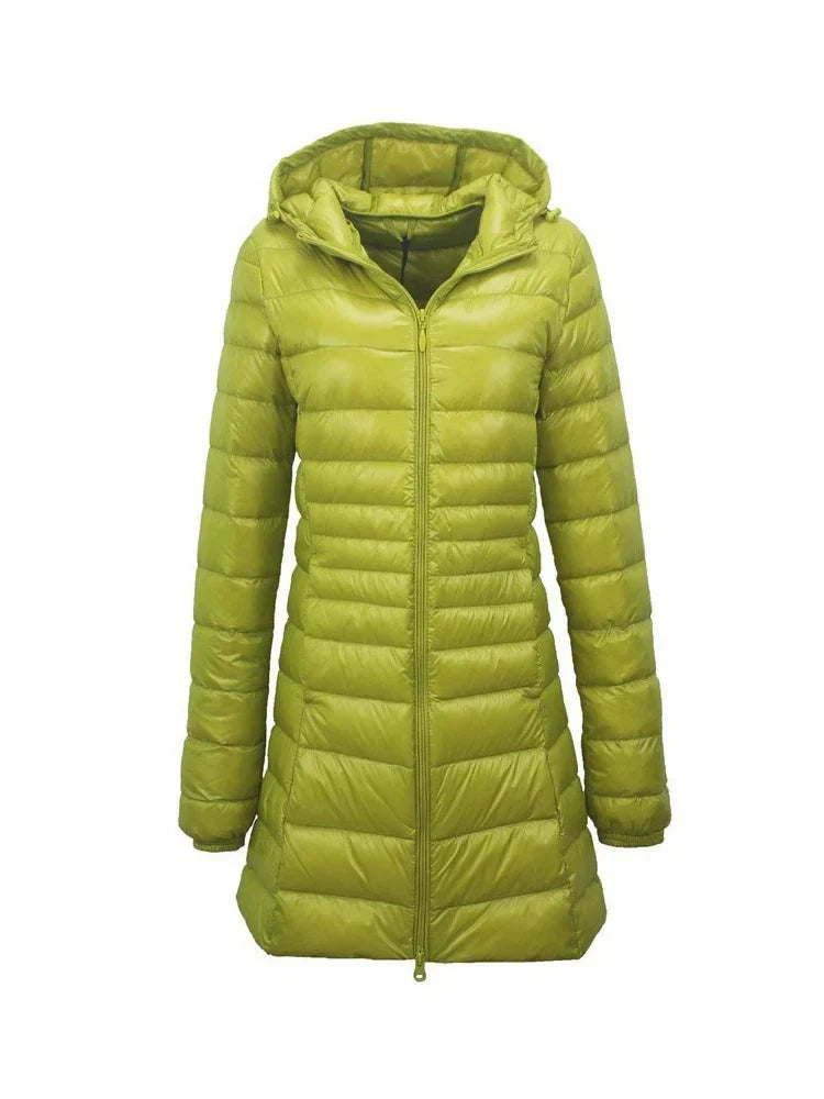 Sandra – Long Quilted Winter Coat for Women