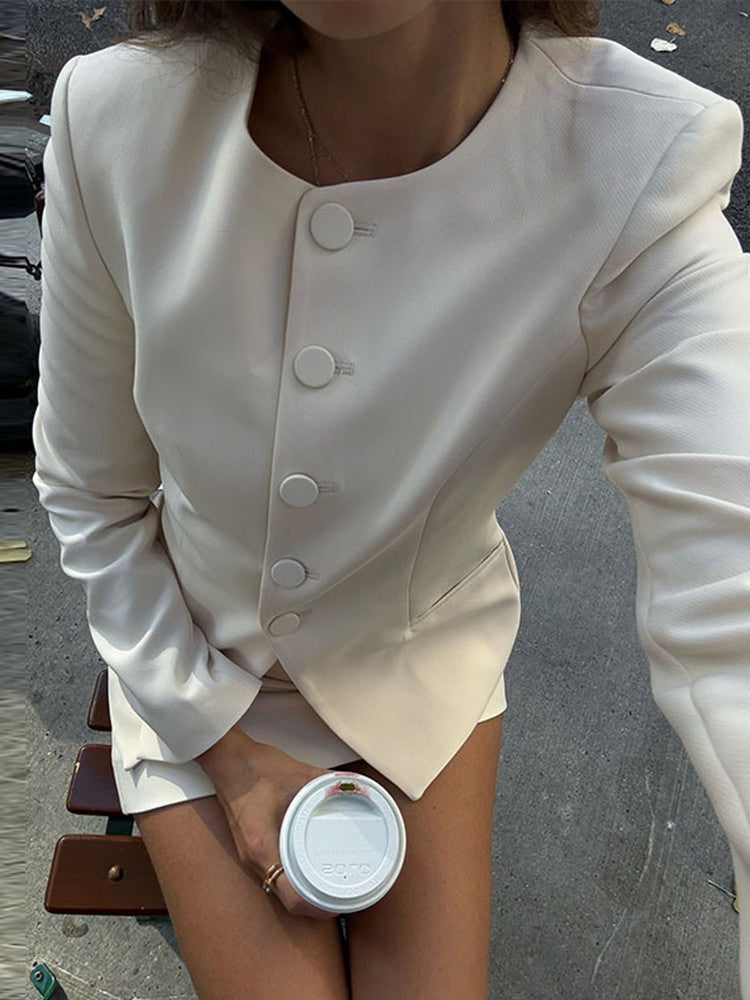 Lydia – Elegant Women's Suit Set with Mid-length Dress
