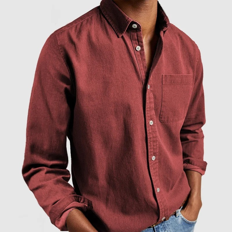Clive – Men's Long Sleeve Cardigan Shirt