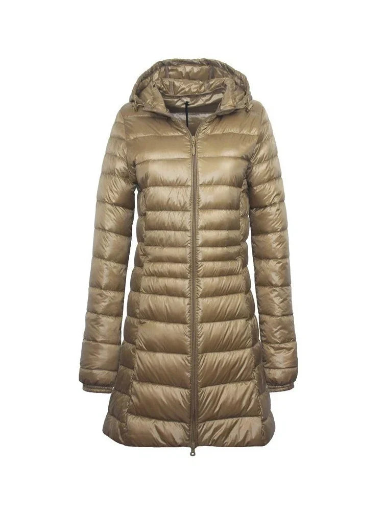 Sandra – Long Quilted Winter Coat for Women