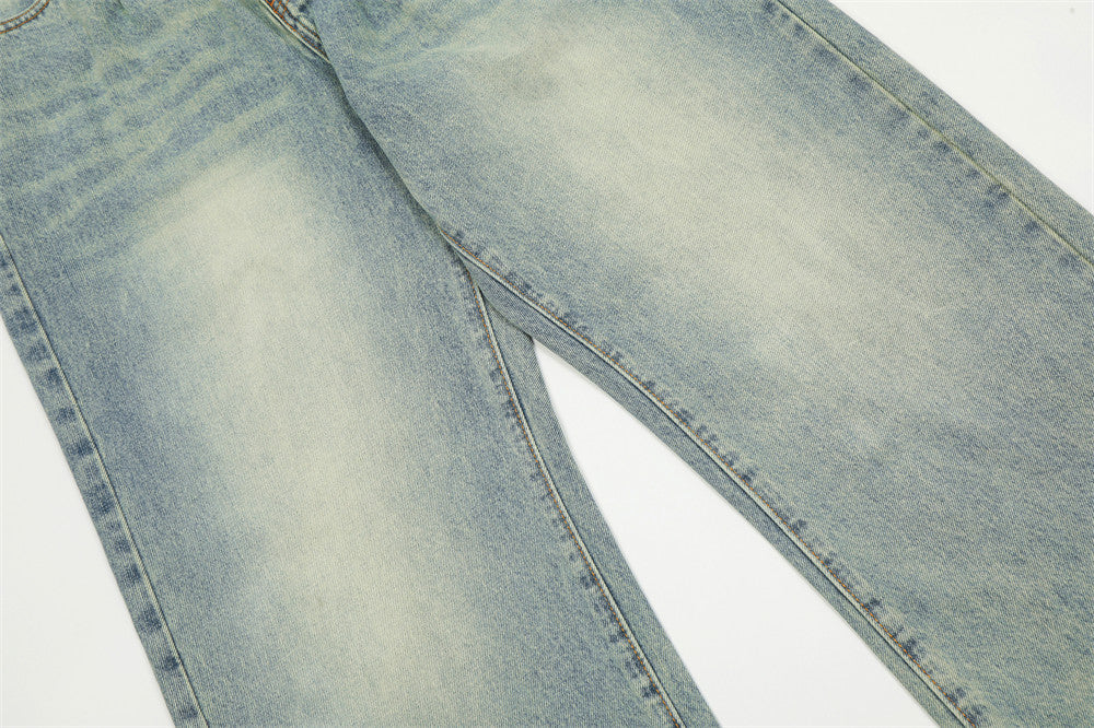 Micheal – Men's Retro Punk Distressed Straight Jeans