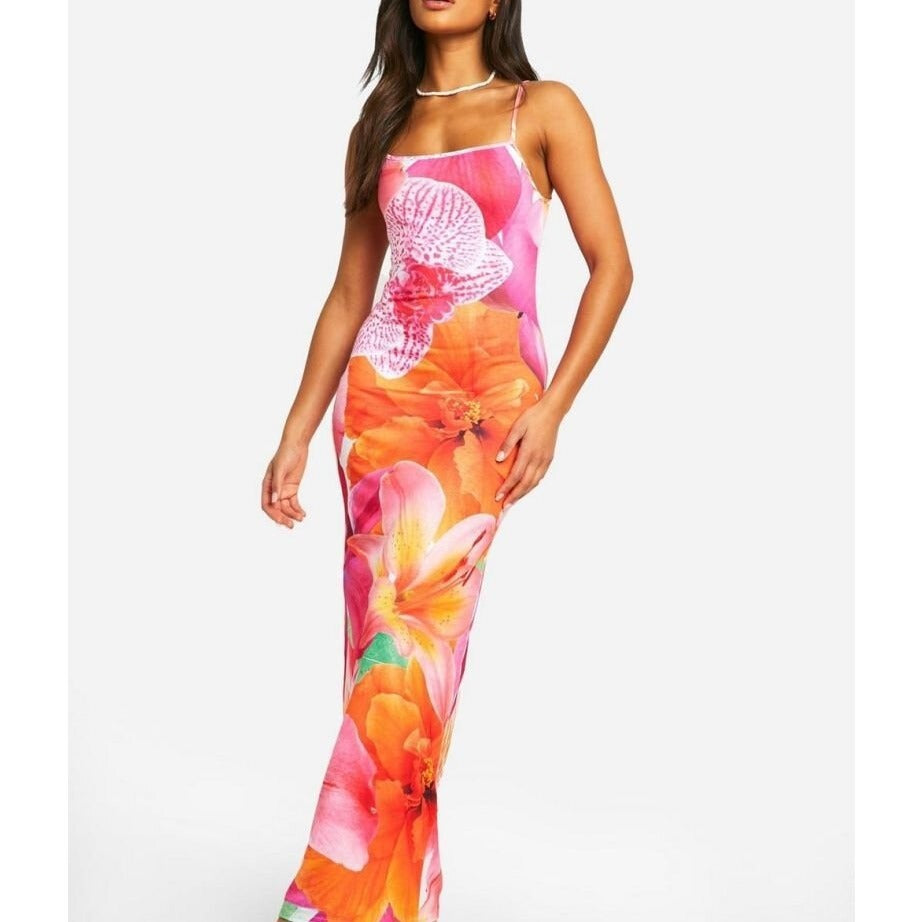 Angela – Women's Digital Print Suspender Dress