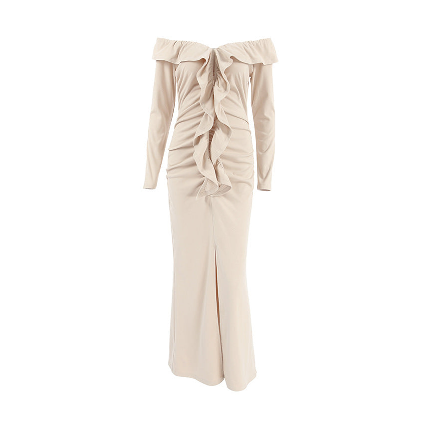 Adele – Warm Vegan Dress in Khaki