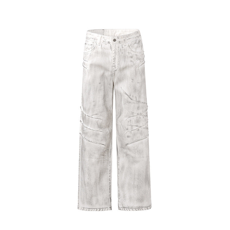 Louis – Men's Retro White Jeans