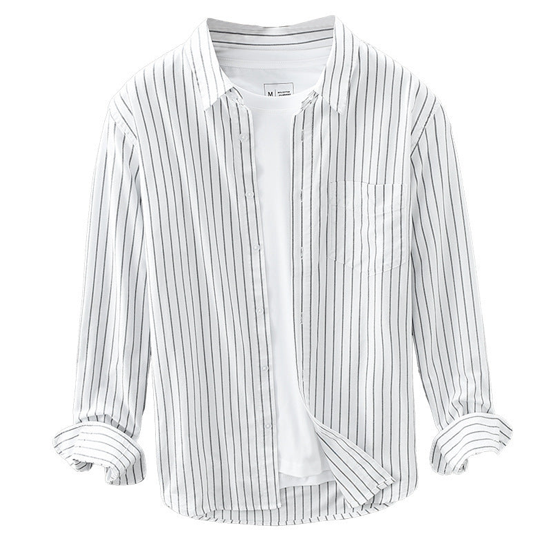 Gregory – Men's Cotton Striped Cardigan Shirt