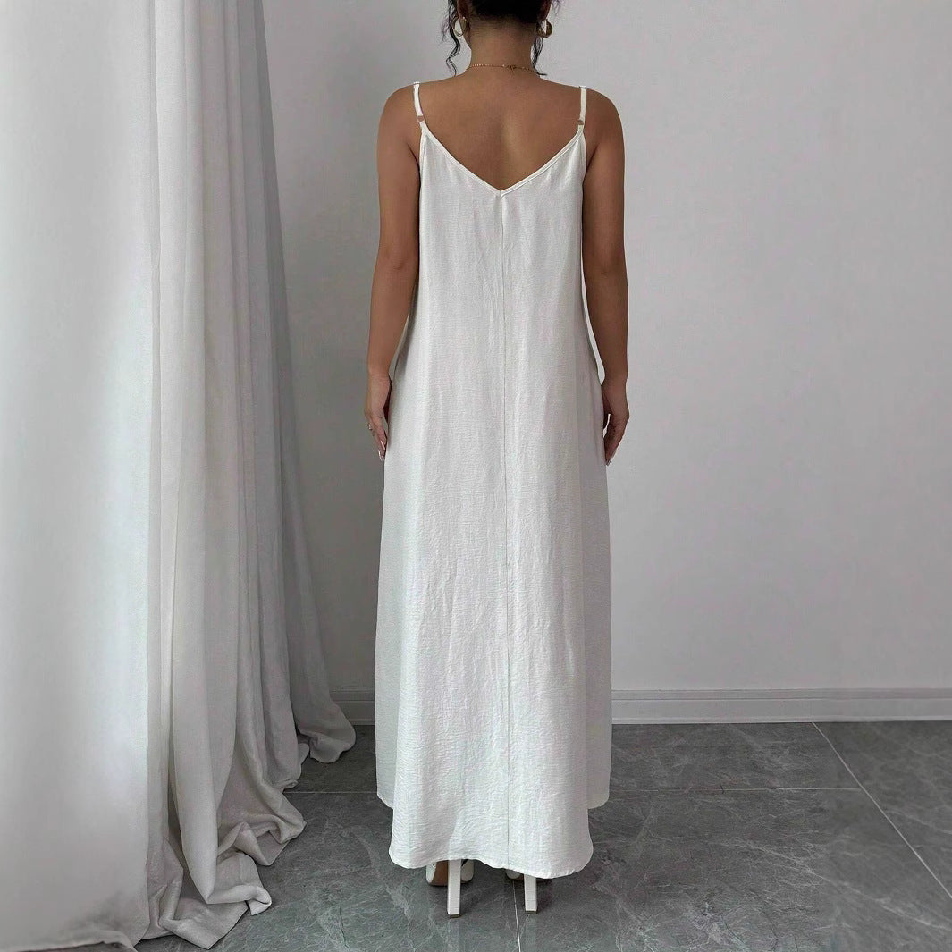 Deborah – Elegant Mid-length White Dress