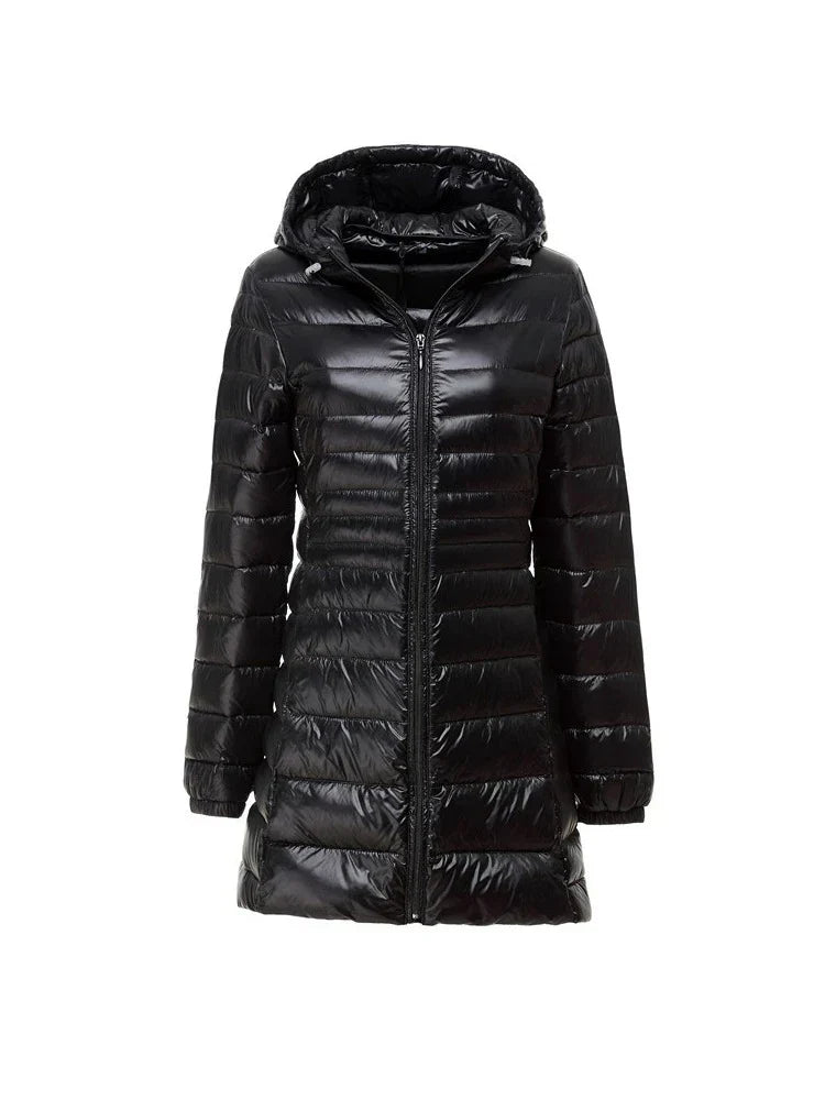Sandra – Long Quilted Winter Coat for Women