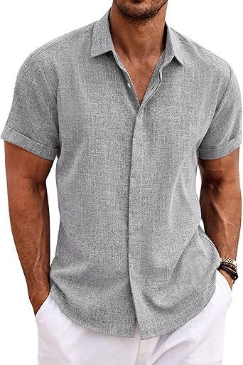 Terence – Men's Short Sleeve Casual Buckle Shirt