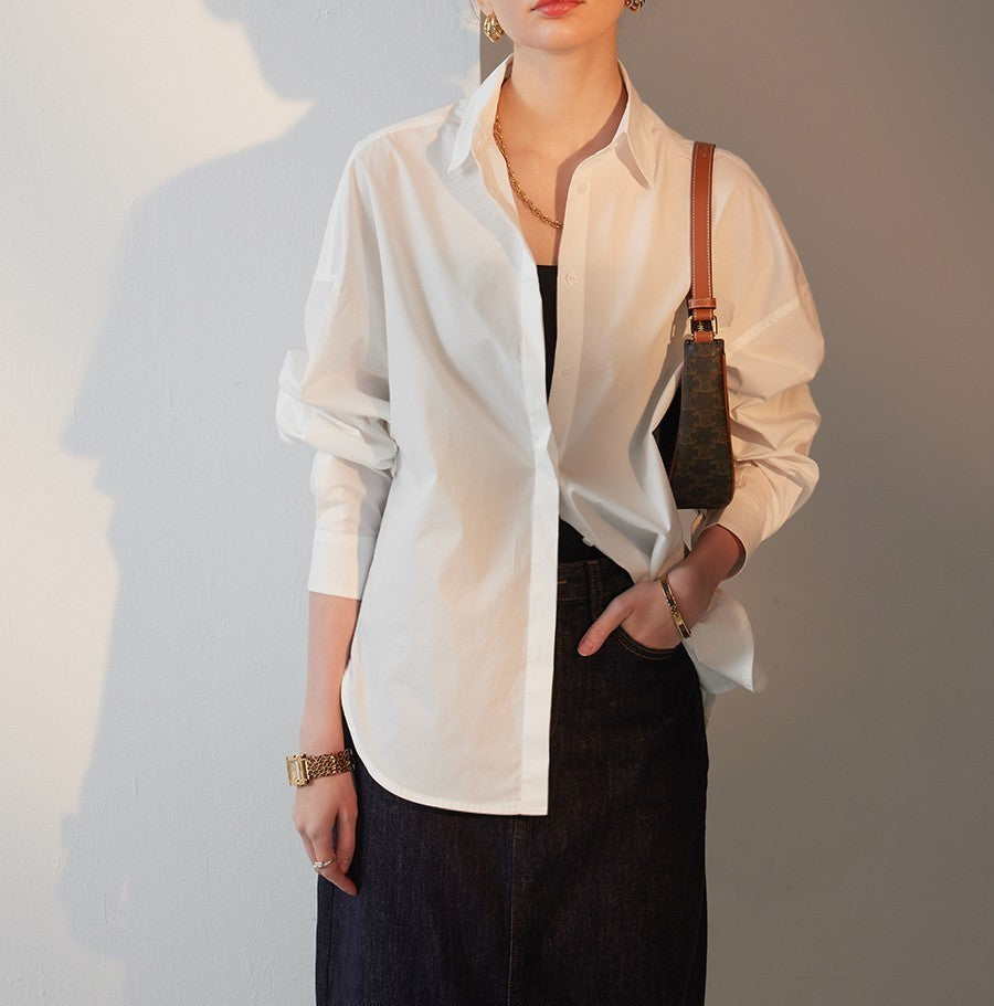 Karl – Casual Solid Polo Collar Long Sleeve Shirt