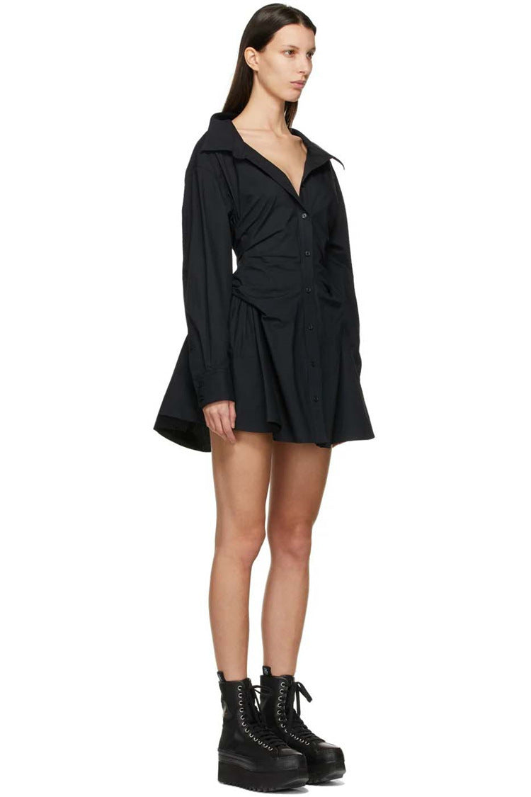 Hayley – Irregular Polo Collar Dress