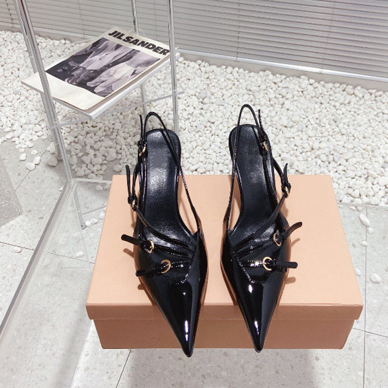 Harriet – French Style Kitten Heel Sandals