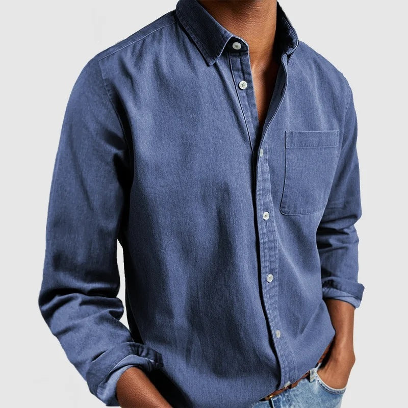 Clive – Men's Long Sleeve Cardigan Shirt