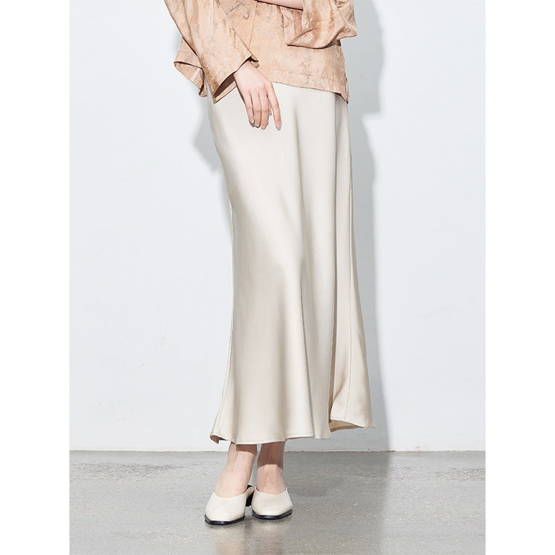 Rose – Glossy High-Waist Fishtail Skirt