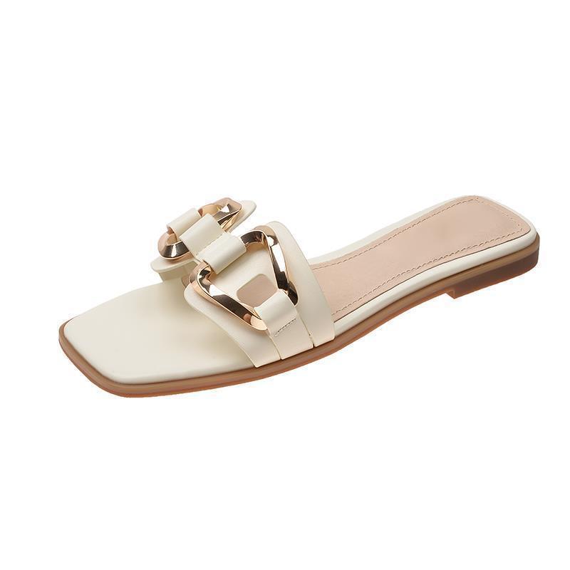 Christina – Flat Summer Slippers in Premium Vegan Leather