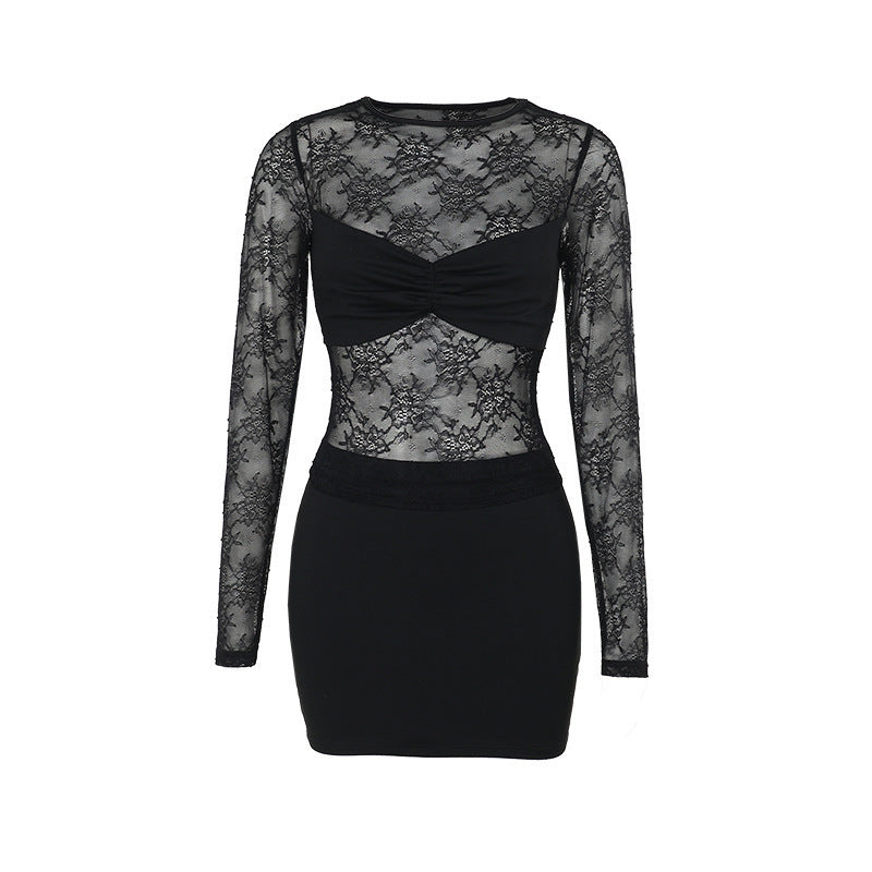 Rachael – Elegant Lace Smock Dress Set