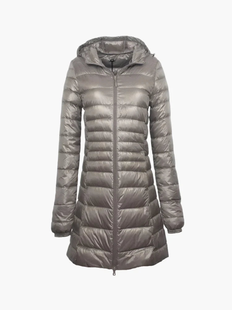 Sandra – Long Quilted Winter Coat for Women