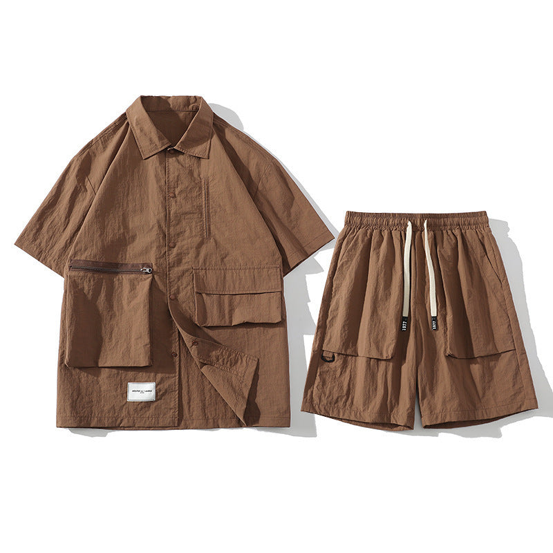 Shannon – Versatile Polo Collar Shirt and Shorts Set
