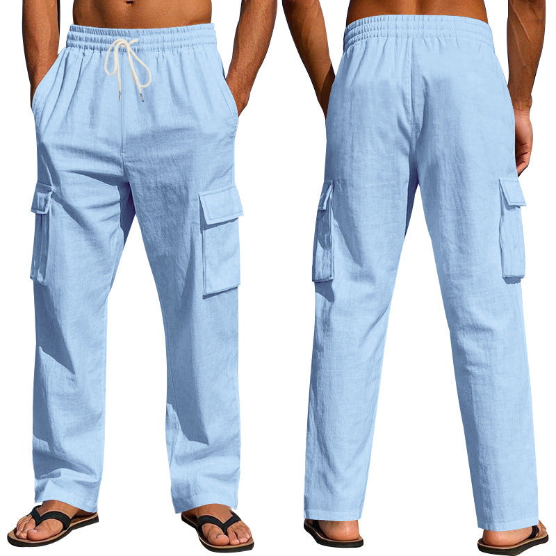 Luke – Men's Breathable Linen Cargo Pants