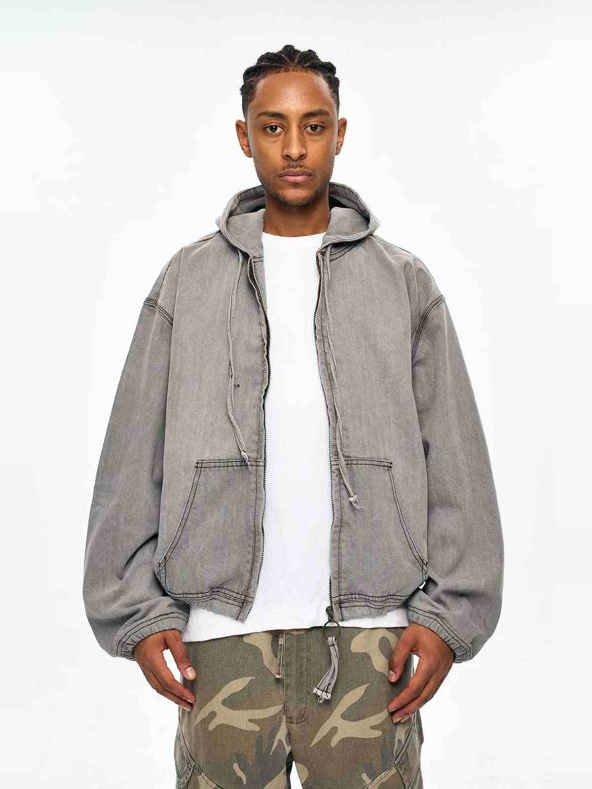 Gerald – Casual Loose Denim Zipper Jacket