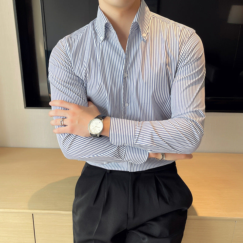 Glen – Men's Striped Long Sleeve Shirt