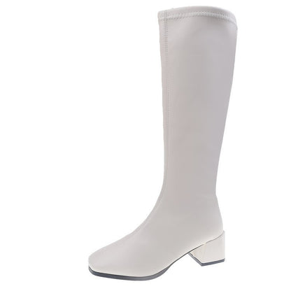 Christina – Sleek High Heel Vegan Knight Boots