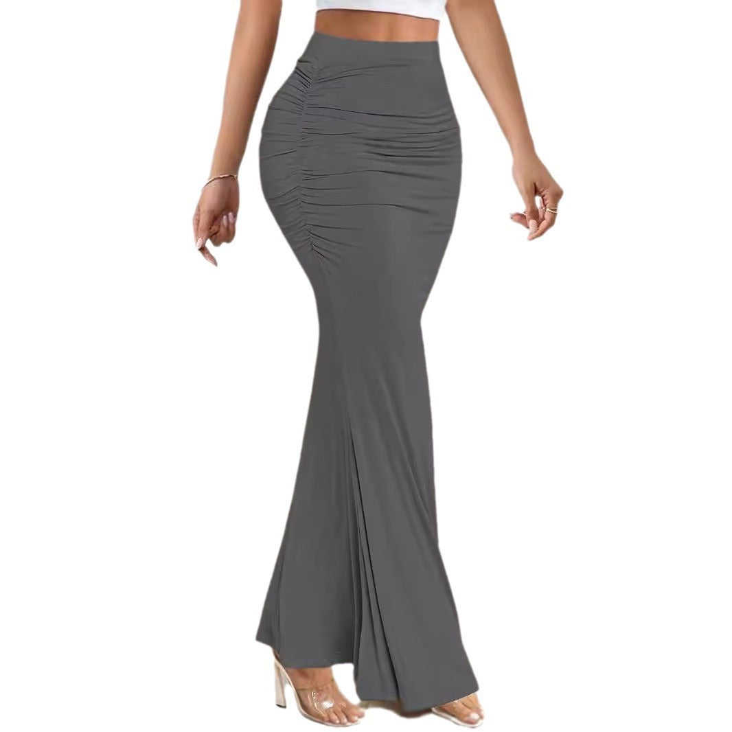Linda – Sexy Slim Fit Long Dress with Pleated Wide Hem