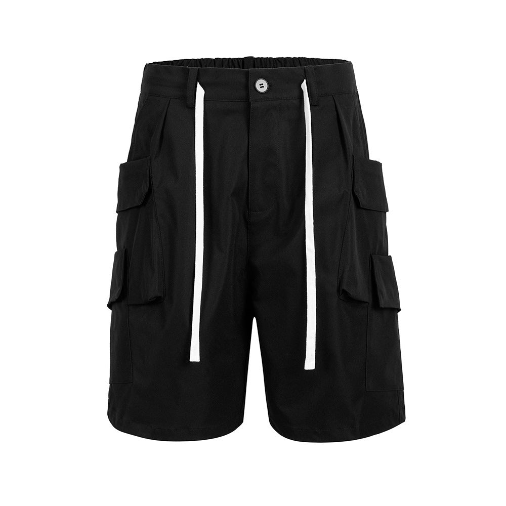 Bob – Men's Loose Straight Shorts with Irregular Pockets