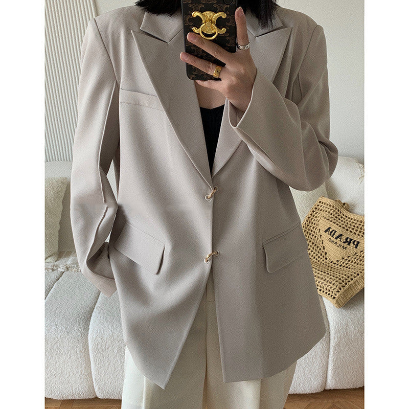 Joanne – Women's Pleated Shoulder Pad Blazer
