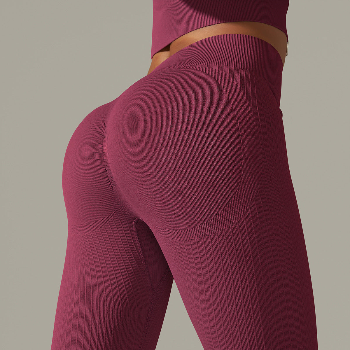 Anna – High Waist Fitness Pants with Stripes