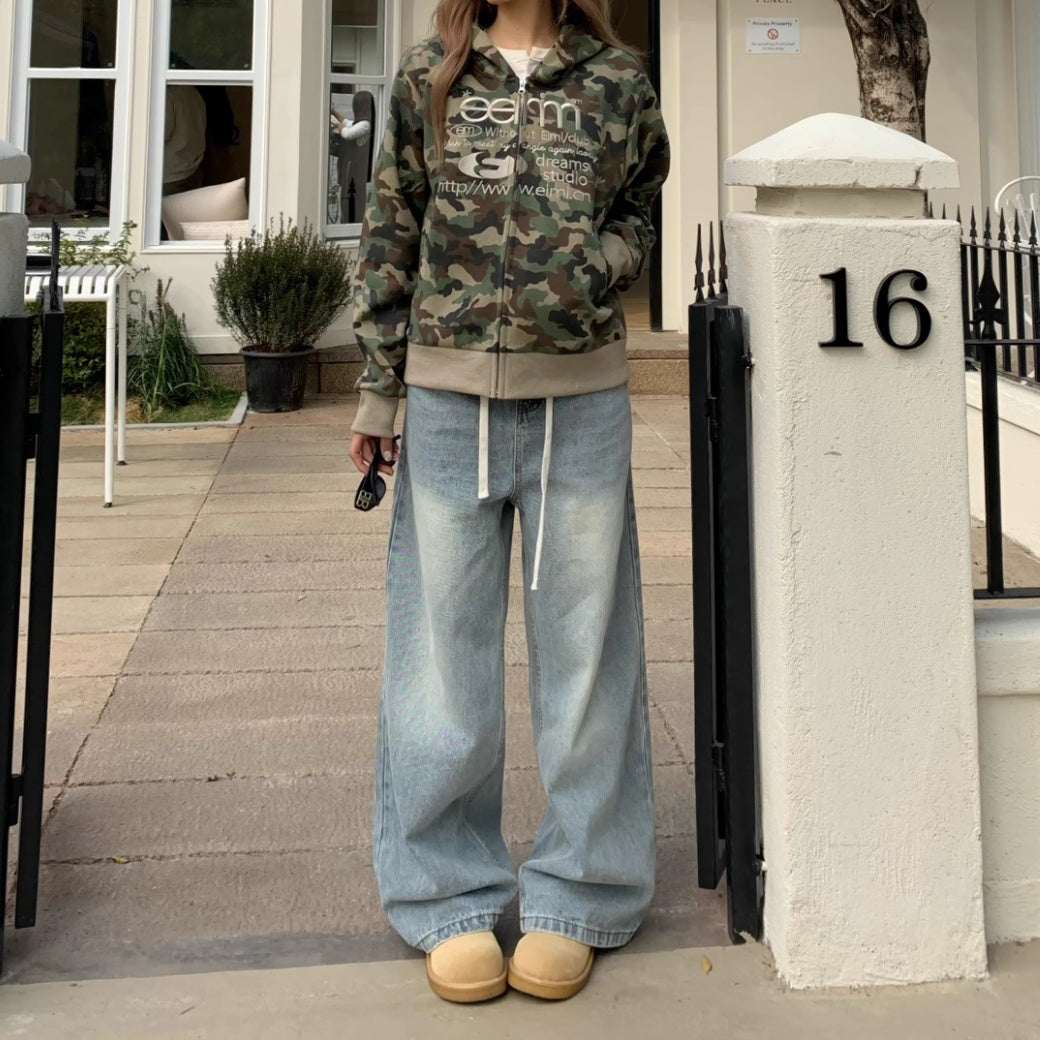 Ernest – Distressed Straight White Washed Jeans