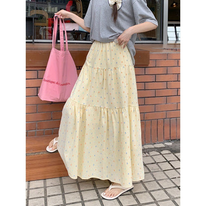 Kate – Plaid A-Line Skirt with Embroidery