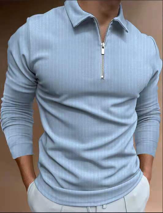 Eddie – Zipper Stripe Long Sleeve Men's T-shirt