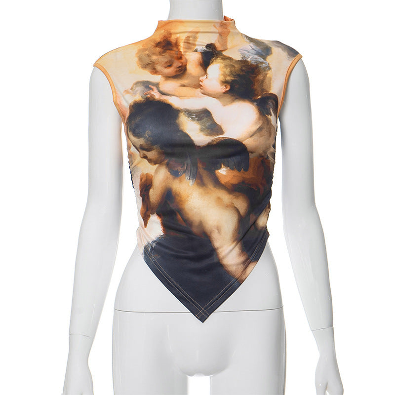 Alice – Women's Sleeveless Vest with 3D Pattern