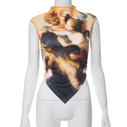 Alice – Women's Sleeveless Vest with 3D Pattern