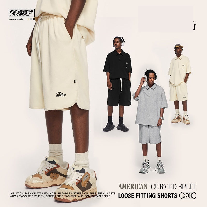 Kris – Embroidered Men's Curved Shorts