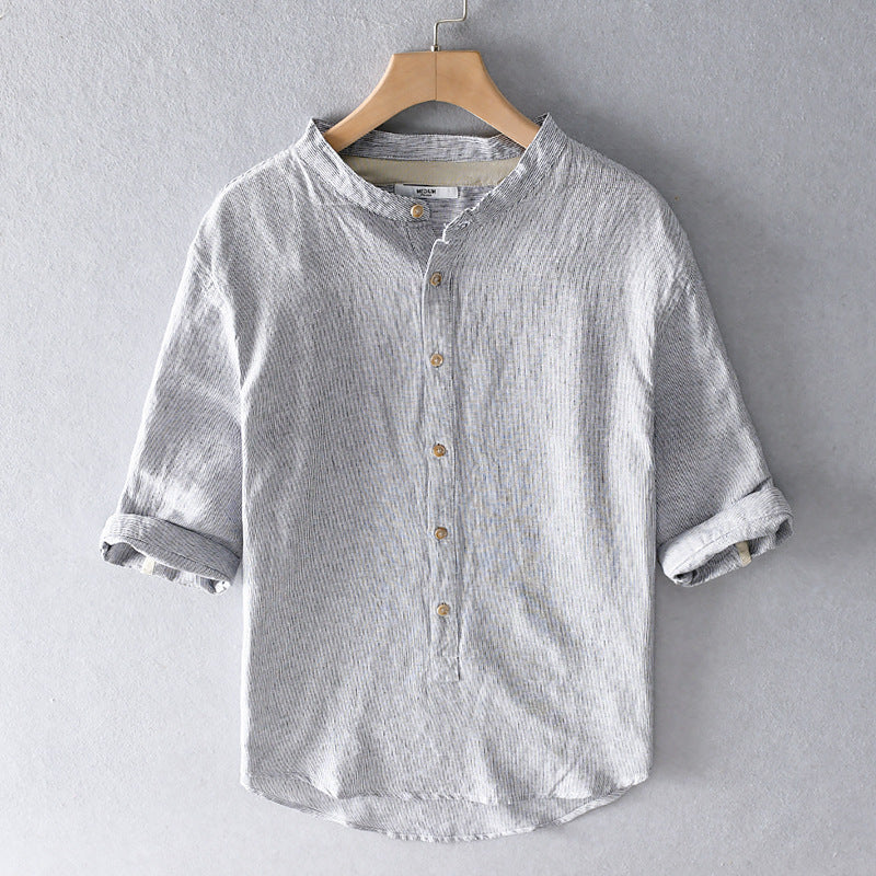 Mick – Loose Linen Lapel Top
