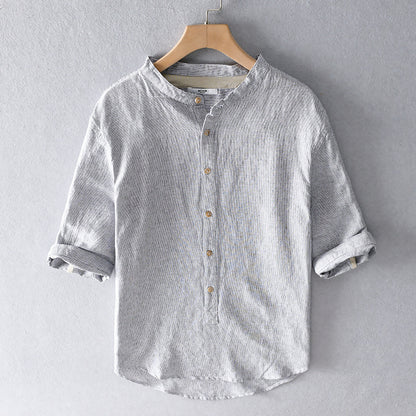 Mick – Loose Linen Lapel Top