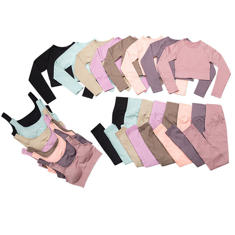 Margaret – High Elastic Jacquard Sportswear Set