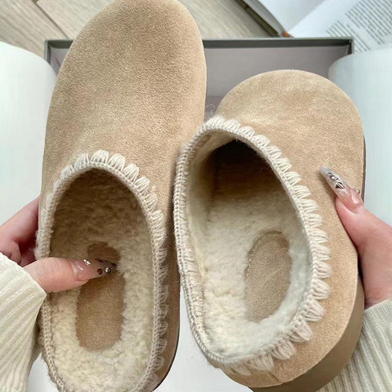 Diana – Women's Fleece-lined Platform Slippers