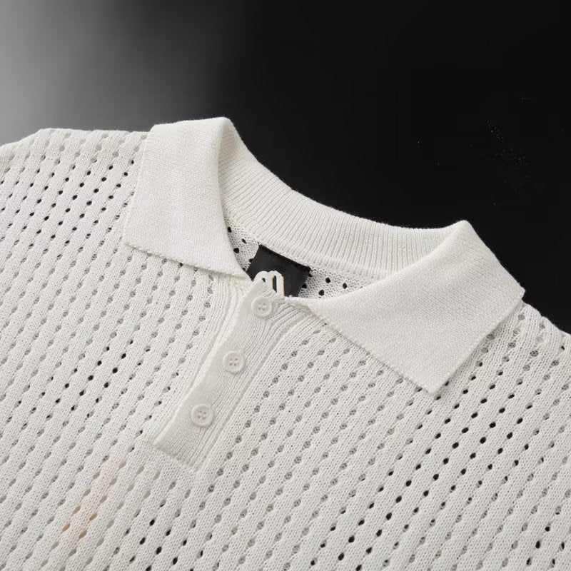 Gary – Short-Sleeved Plaid Polo Shirt